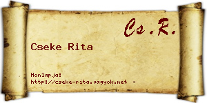 Cseke Rita névjegykártya